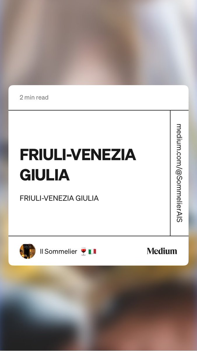 “FRIULI-VENEZIA GIULIA” 🍷🇮🇹

#italia #enologia #friuli #vino #unesco  medium.com/@SommelierAIS/…