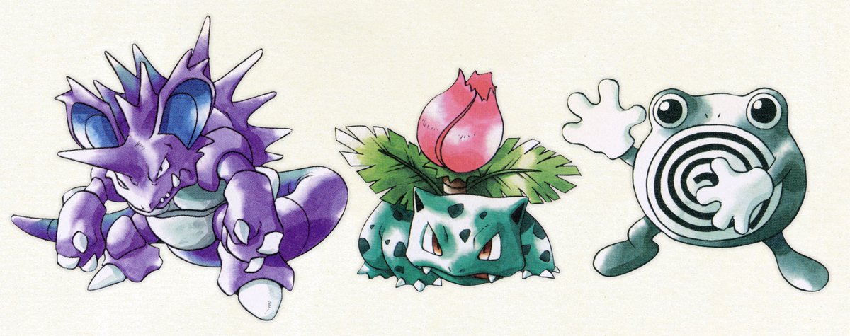 Lewchube's tweet image. the high quality scans of Ken Sugimori's artwork for Pokémon Blue are nearly done.
excited to share their story soon after years of working on them