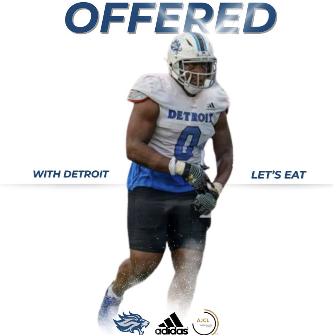 Blessed to receive my 5th official offer to Detroit Christian CC 🔵🦁! Thank you <a href="/Coach_Searcy/">Charles Tory Searcy</a> for the opportunity can’t wait to visit in January! <a href="/Coach_Cofield/">Rod Cofield</a> <a href="/coachm16/">Coach Mifsud</a> <a href="/TheD_Zone/">The D Zone</a> <a href="/AllenTrieu/">Allen Trieu</a>