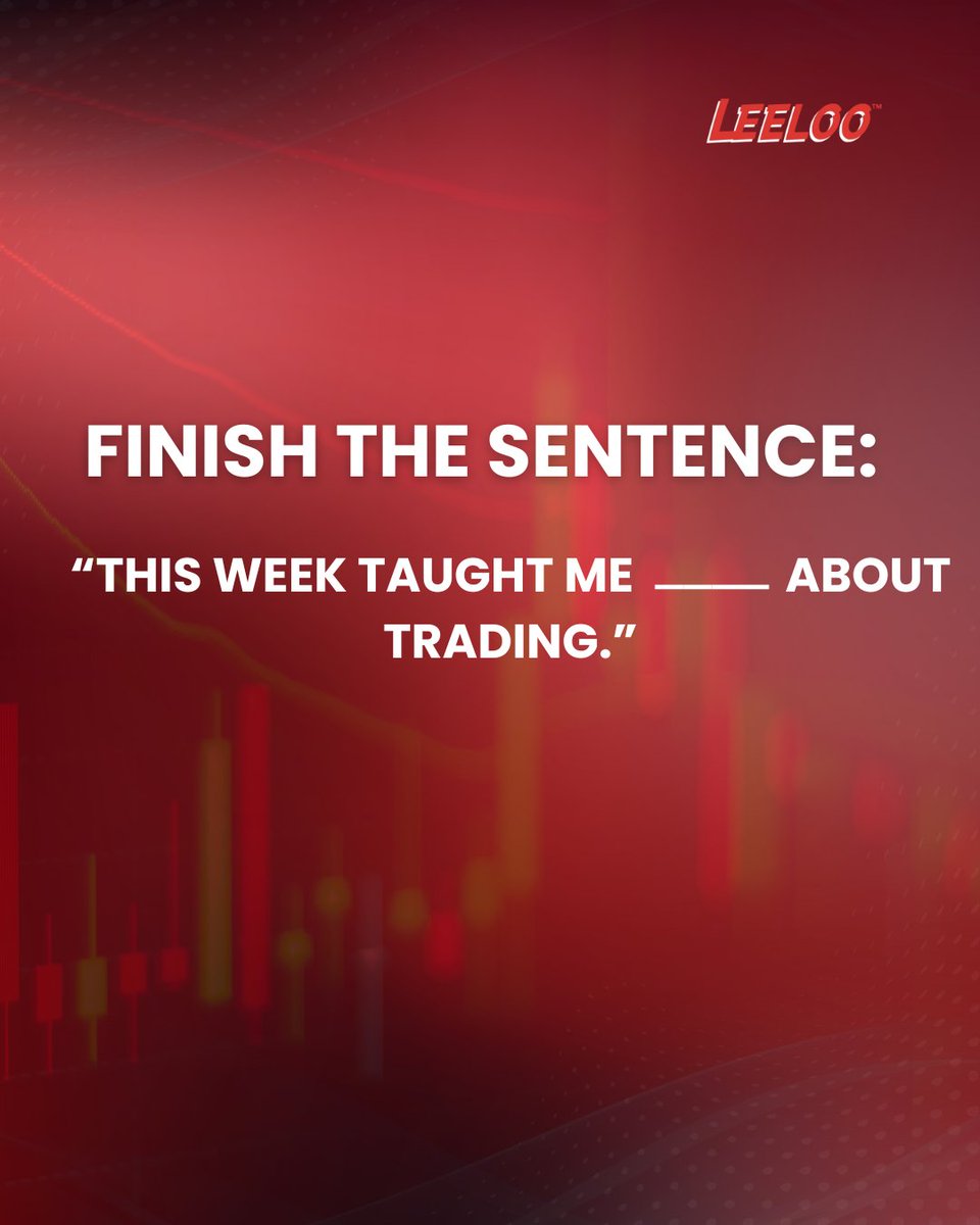 Trading is a constant learning process.

Take a moment to reflect and finish the sentence:
“This week taught me ______ about trading.”

Share your answer in the comments 👇
Your insight might help another trader more than you think.