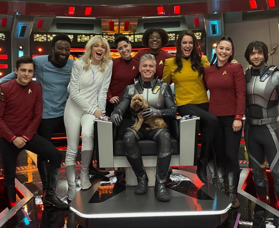 🚨NEW BTS ON SEASON 5

Series Director <a href="/widgetfactoryco/">Chris Fisher</a> shares production is wrapping up on Season 5 of #StrangeNewWorlds this week. And the last photo taken of the entire main cast on the bridge from recent Season 5 filming.

Source: instagram.com/p/DSc0YqxEVpB/
#StarTrek