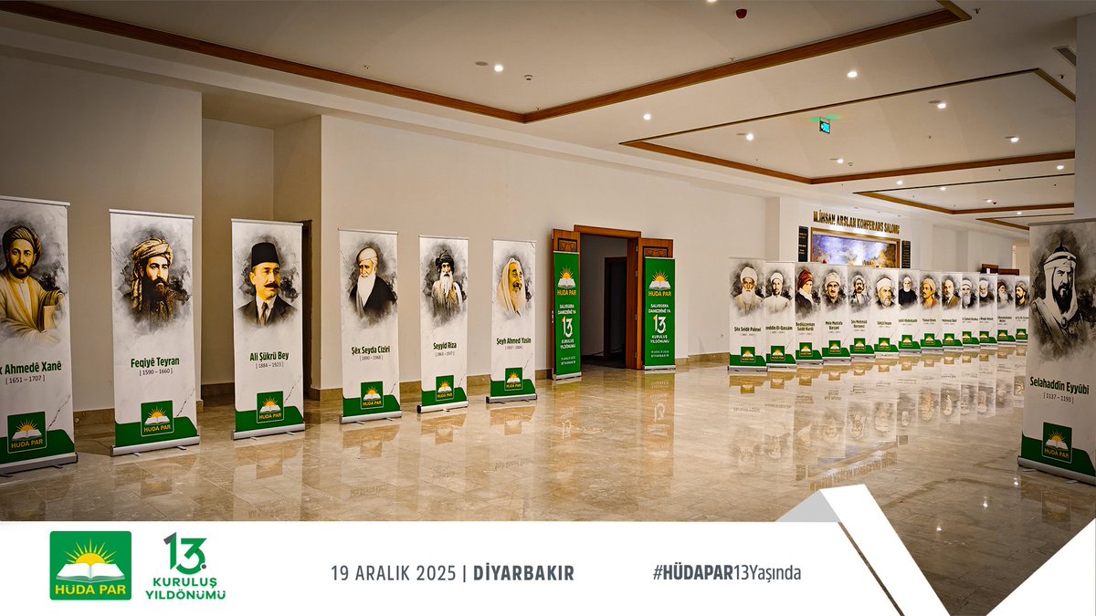 📍Diyarbakır

Geçmişten aldığımız tecrübeyle, geleceğe daha güçlü yürüyoruz.

Adalet ve kardeşliğin sesi #HÜDAPAR13Yaşında!