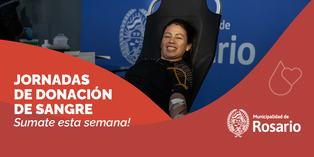 Sumate esta semana a donar Sangre!🩸

📅 Martes 13/01 de 9 a 12 h - CMD Norte - Warnes 1917
📅Jueves 15/01 de 9 a 12 h - CMD Oeste - Av. P. Perón 4602

Turnos: l.rosario.gob.ar/donar-sangre 🙌