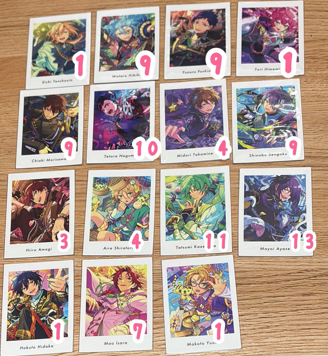 miyysann____sub's tweet photo. 【交換】あんスタ ぱしゃっつ P.A.shots!!  Vol.6 Action 

譲▶︎画像参照
求▶︎同種ひなた(>>>>司、レオ)

◎凪砂、ジュン、燐音、薫、泉、凛月は
　ひなた含む交換優先
◎纏めての方優先
◎郵送📮
◎お声がけが重なる場合は返事にお時間いただきます。

検索からもお気軽にお声掛け下さい🫧 https://t.co/JZ6G9ZLmi8