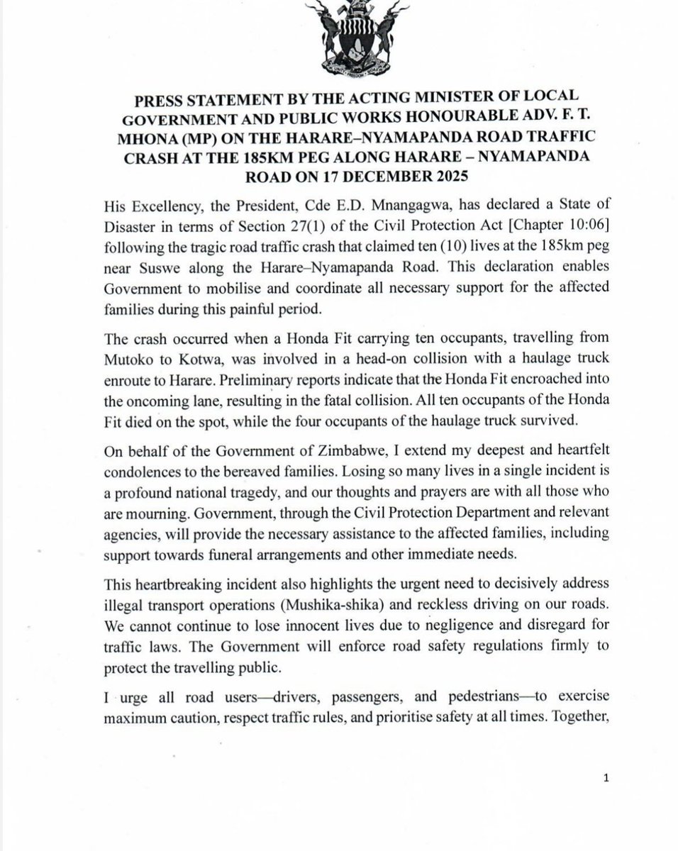 Ministry of Local Government and Public Works tweet media