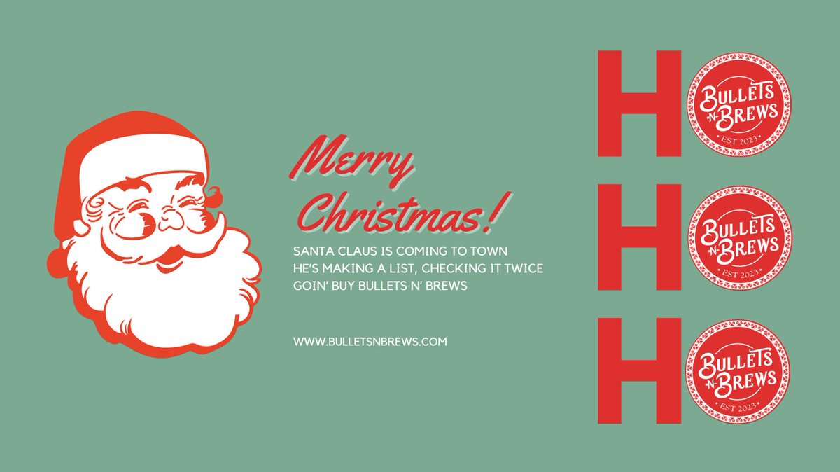 Santa Claus is coming to town. He's making a list, checking it twice, goin' buy BULLETS N BREWS!
Get Bullets N Brews Coffee or subscription for everyone on your list!

bulletsnbrews.com

#santascomingtotown #coffeegifts #makealistcheckittwice #christmas2025