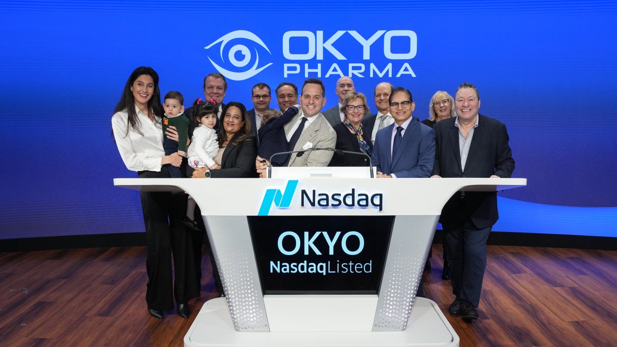 NasdaqExchange's tweet image. 👀 OKYO Pharma is dedicated to the discovery and development of innovative treatments for neuropathic corneal pain and dry eye disease.

🎉 Honored to welcome you, $OKYO! #NasdaqListed