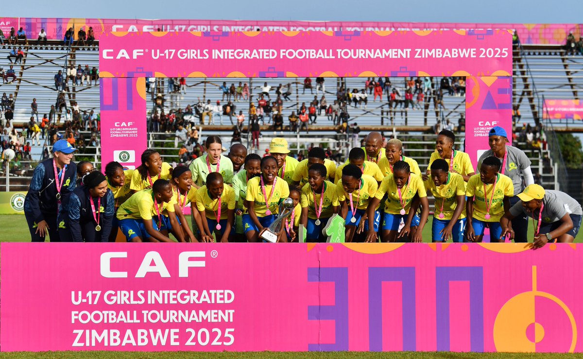 Mamelodi Sundowns U17 ladies take the #CAFU17GIFT crown! 
Champions in pictures 📸
