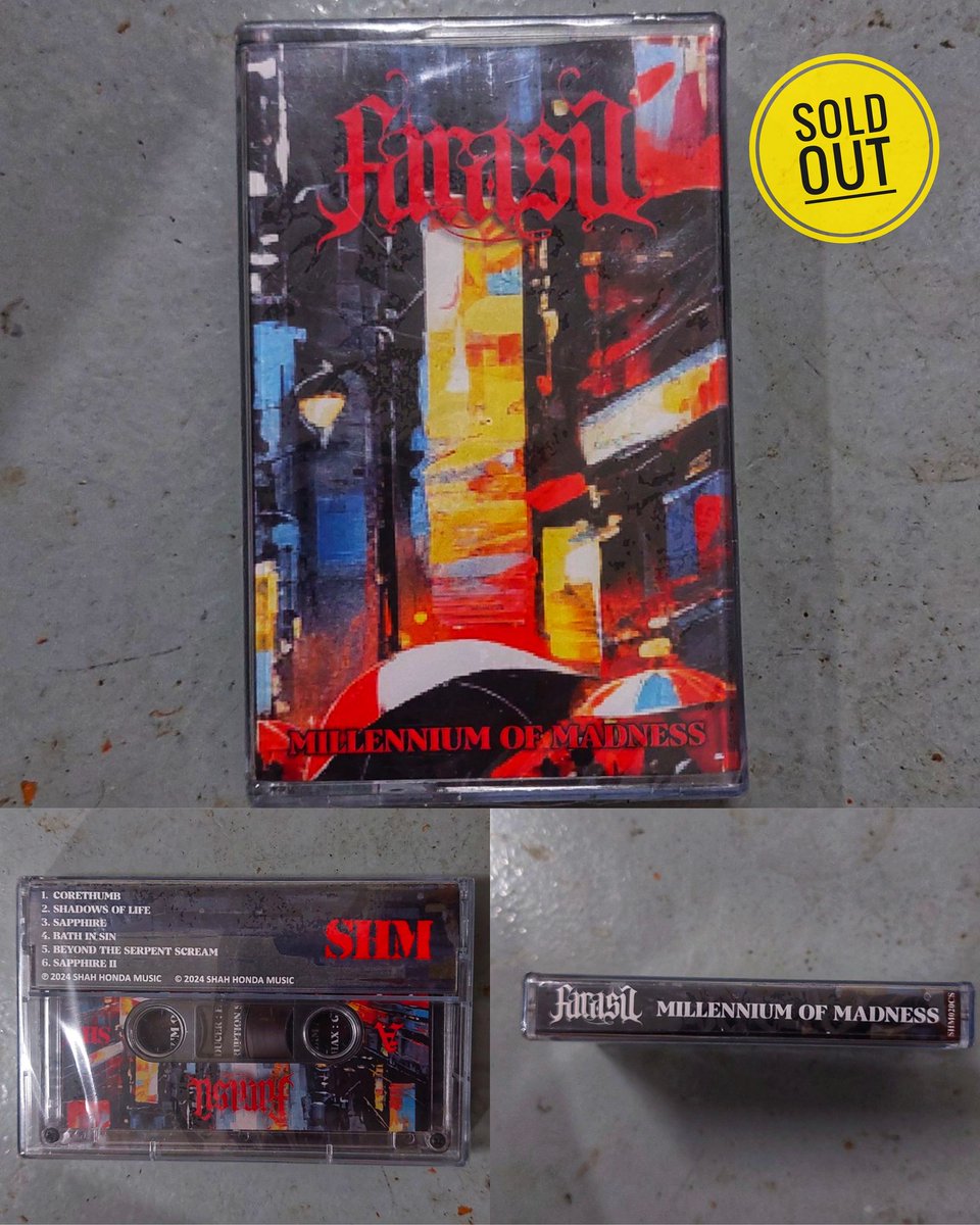 FFarasu's tweet image. MUZIK | Demo A Millennium of Madness, Format kaset (2024)
...
Ia telah diterbitkan oleh SHM. Menurut pemiliknya, Shah Honda karya Farasu ini telah habis terjual &amp;amp; tiada cetakan ulangan.
#farasu #nusantarametal #malaysiaviral #musicfair #MetalMusic