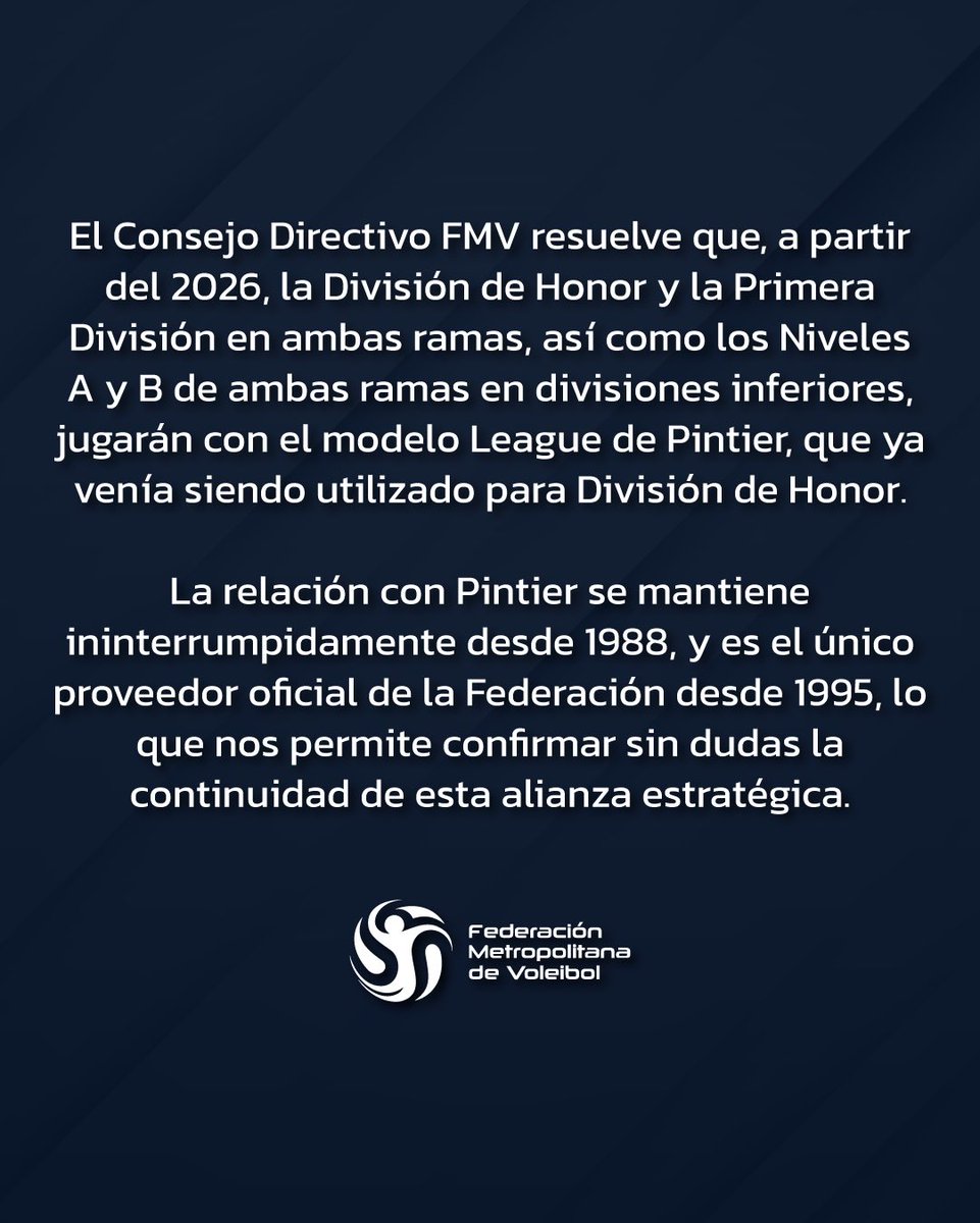 🙌 Información importante para la temporada 2026. 🏐