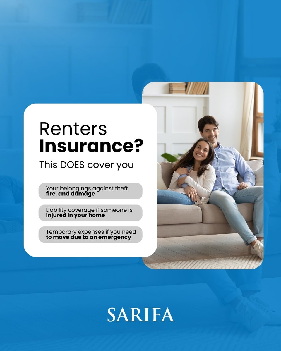 sarifainsurance's tweet image. Many renters believe that the landlord's insurance covers their belongings, but that's not the case. 

Renters insurance protects your belongings and your finances against everyday unexpected events.

🌐Visit: sarifa.com

#sarifa #rentersinsurance #rentersinsurance