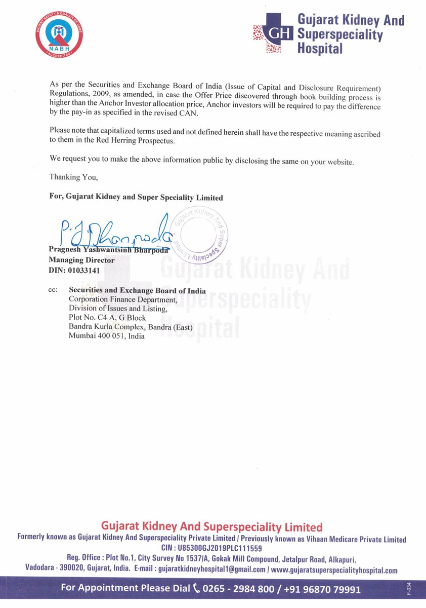 ipo_buzz's tweet photo. 🏥 Gujarat Kidney &amp; Super Speciality IPO (#Mainboard)

 📌 Anchor investor List 📑 

📲 Download IPO Buzz app now for more details about Gujarat Kidney &amp; Super Speciality IPO! 

https://t.co/5rEitdzF7h

👉 Follow @ipo_buzz for latest updates on #IPO

#IPOAlert #New#IPO #IPOGMP https://t.co/Shwm2BbFYk