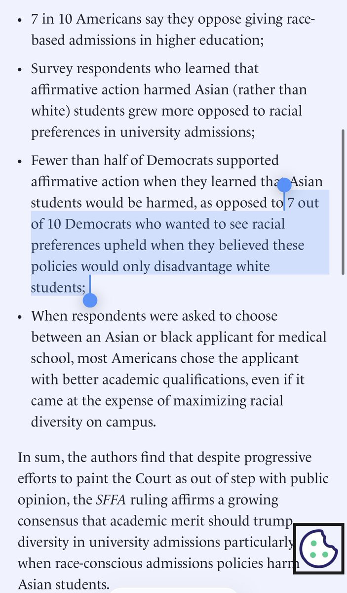 For decades Republicans fought for colorblind meritocracy with little success. Meanwhile, 7 out of 10 Democrats want affirmative action if it hurts white people… the liberals seem to relish in identity politics