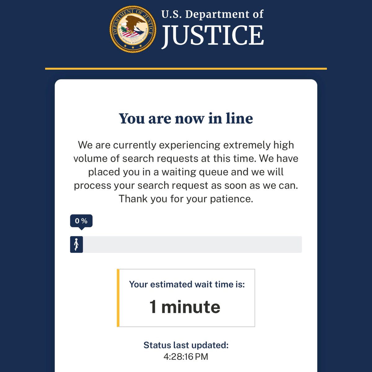 FearedBuck's tweet image. The U.S. Department of Justice has begun releasing the Jeffrey Epstein files

There is currently a queue to access the website.

(justice.gov/epstein)