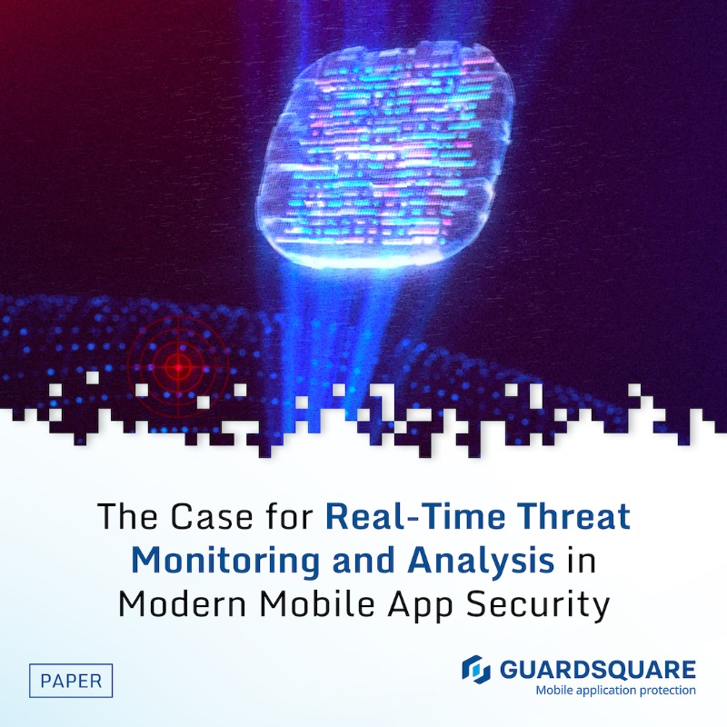 Guardsquare's tweet photo. Static defenses can’t stop live threats. Guardsquare delivers real-time visibility so you can detect, analyze, and adapt faster than an attack.