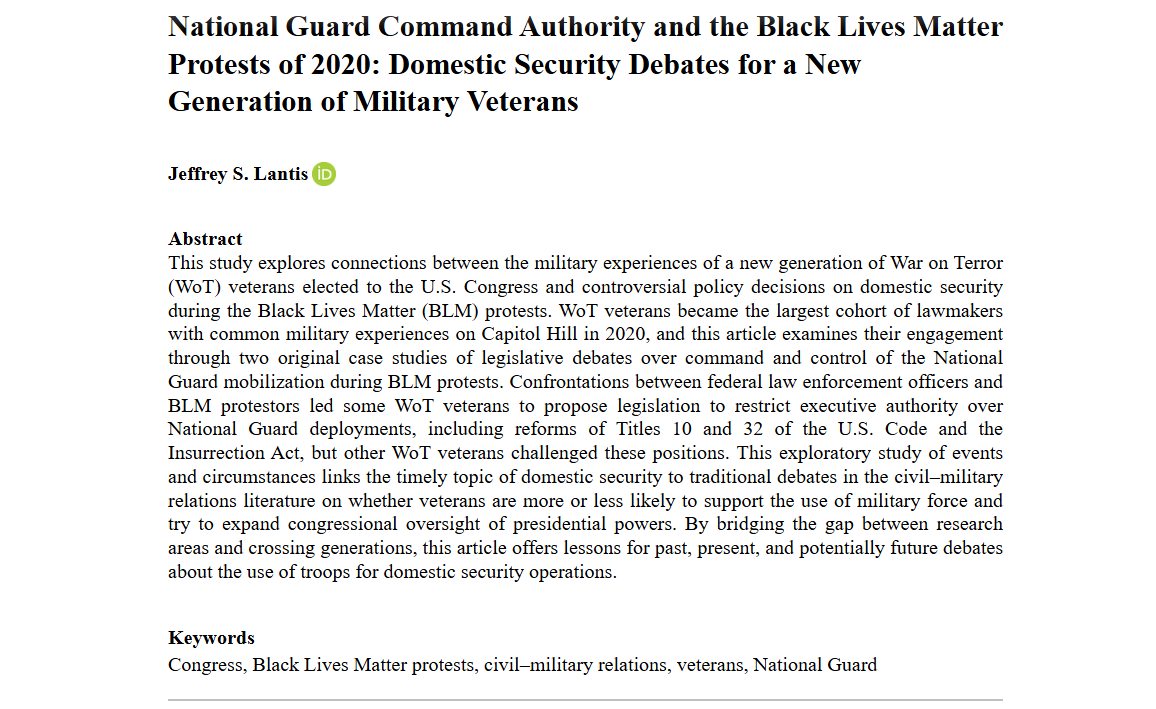 Armed Forces & Society tweet media