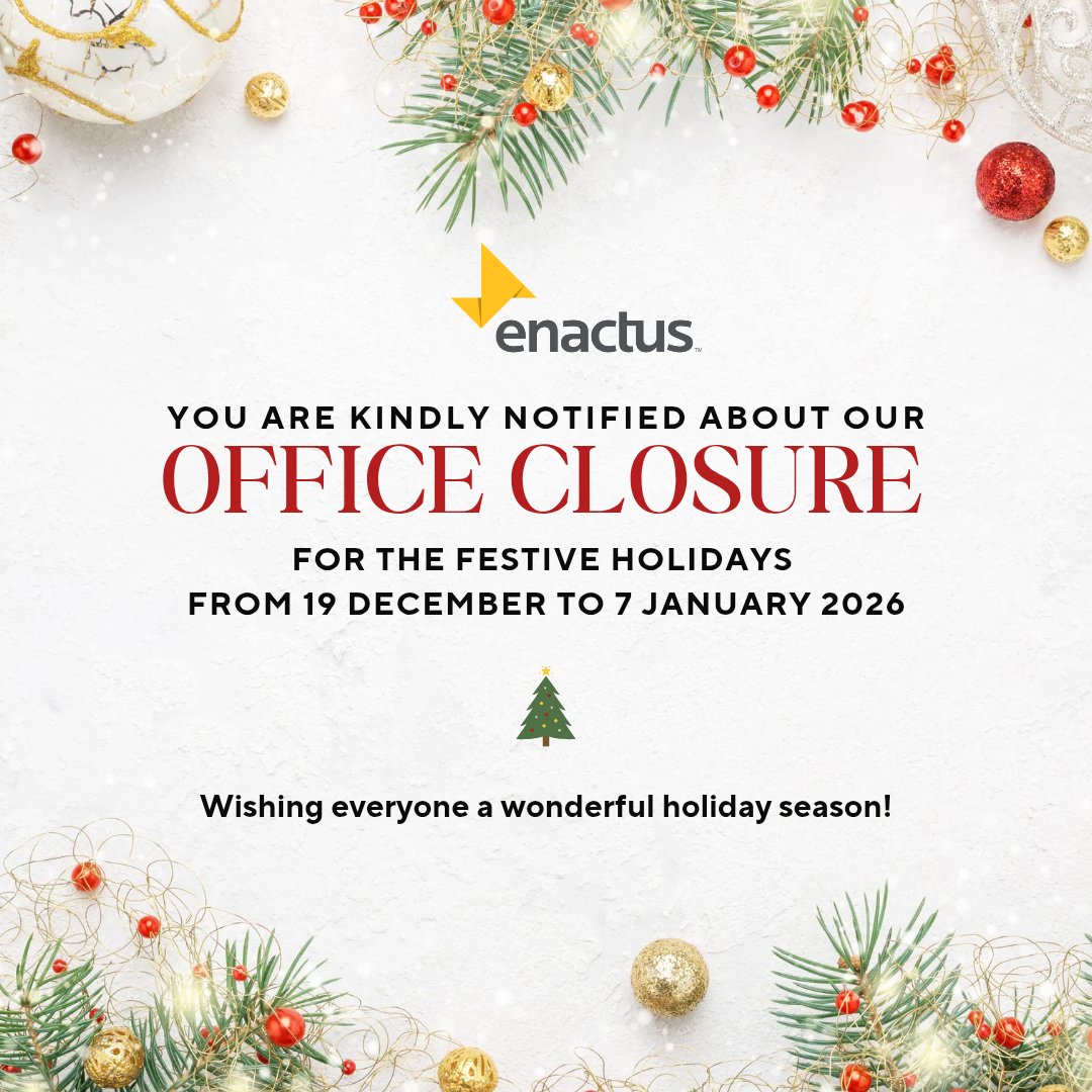 Office closed 🎄 holiday mode 
We'll be back soon, don't you worry,
It's not too far, 7th January.
We’re trading emails for laughs and rest, cz big ideas grow best when teams reset.
In 2026, we make even bigger impact - we'll come back energised and ready to act!