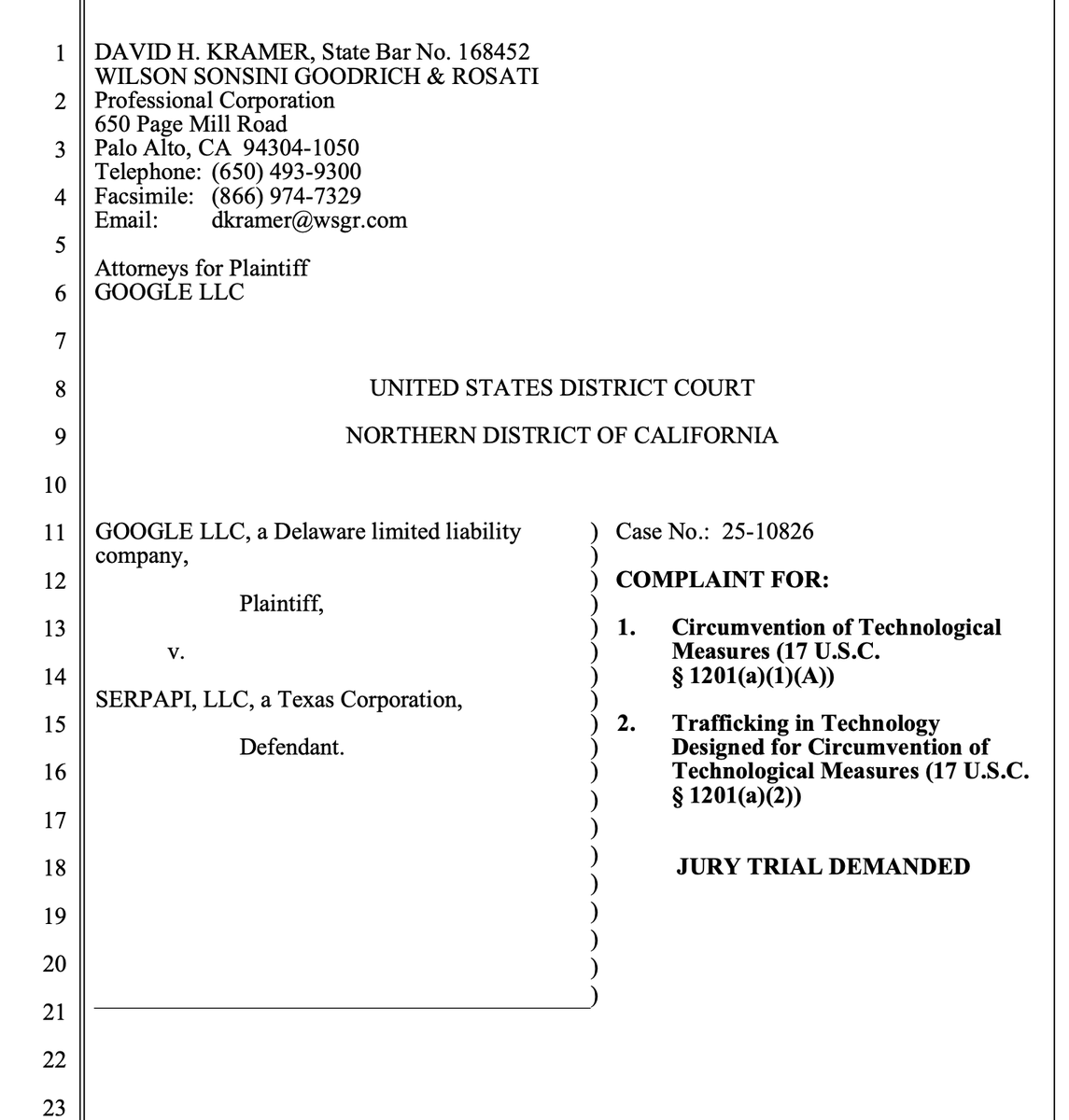 Google had sued SerpAPI over scraping the Google search results - Google knows SerpAPi can't pay the damages seroundtable.com/google-sues-se…