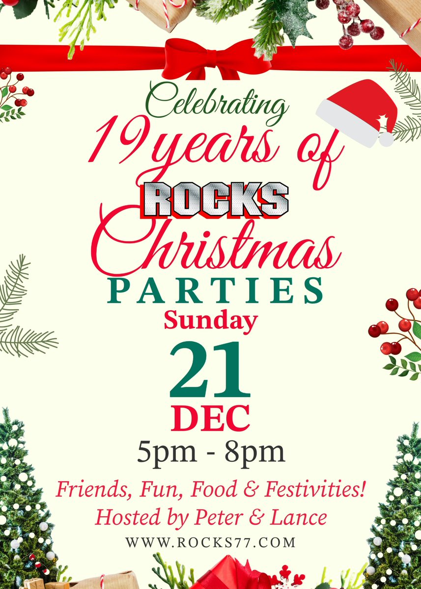 Rocks77's tweet image. Happy Holidays from #ROCKS77 join us Sunday!