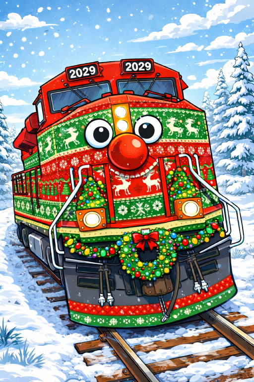 Happy National Ugly Sweater Day to all those who celebrate! 

Hoping to cheer up your timeline with a festively frocked locomotive. Thank you so much to all the railroaders who are working hard day and night to make sure we get our last-minute gift orders and, yes, all the ugly