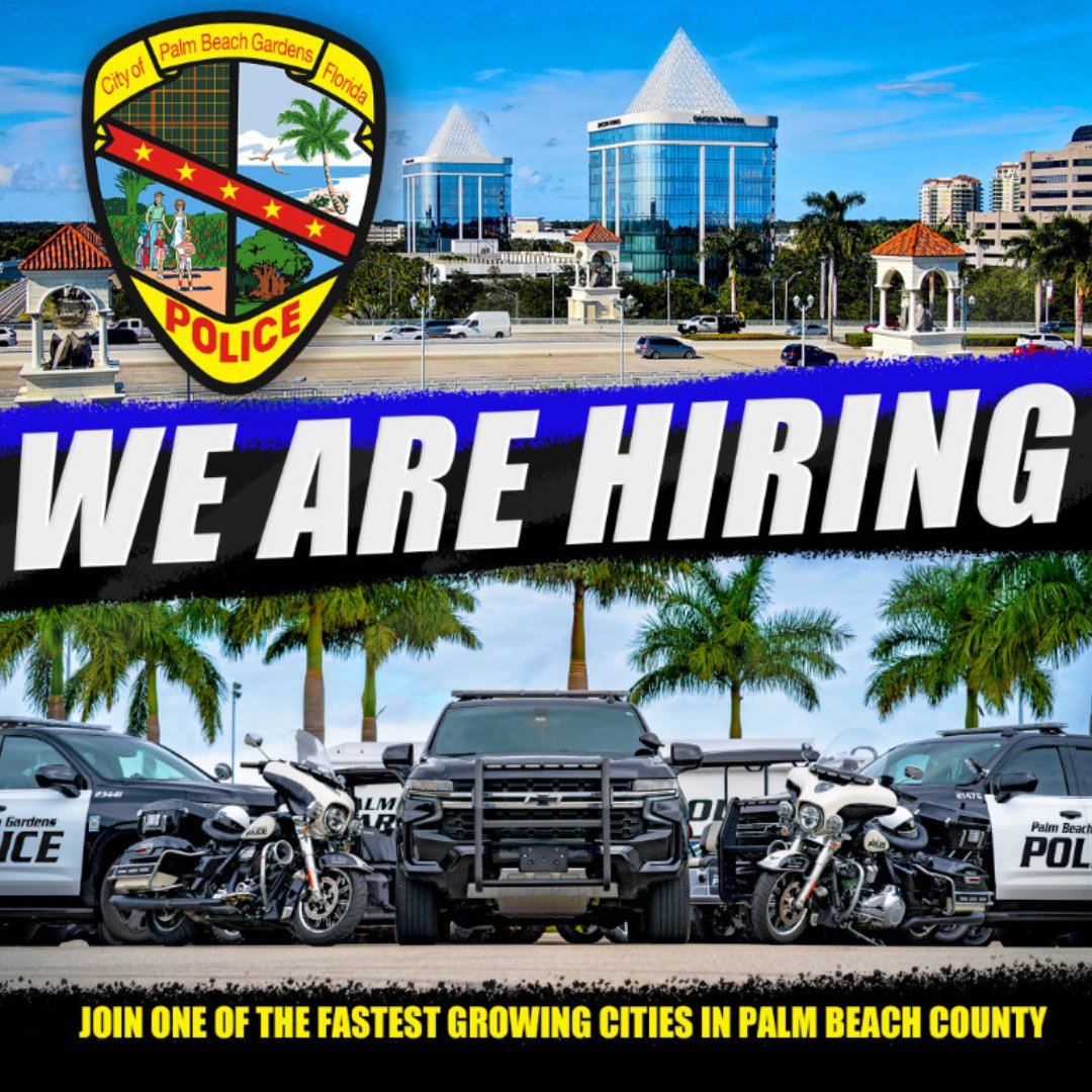 Serve your community and join #PBGPD.

Right now, we're looking for police officer trainees, and we're offering:

🚓 $67,500 starting salary
🚓 On-site training facility
🚓 On-site health clinic
🚓 And more

To learn more and apply: bit.ly/4aQu3Fk