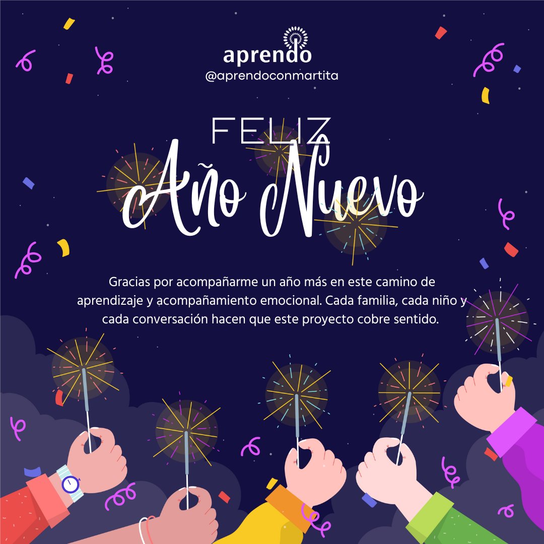 ¡Feliz Año Nuevo! 💛 Un nuevo año trae nuevas oportunidades para acompañar mejor

Gracias por confiar, aprender y crecer junto a Aprendo con Martita 🌱

#NuevoComienzo #BienestarEmocional
