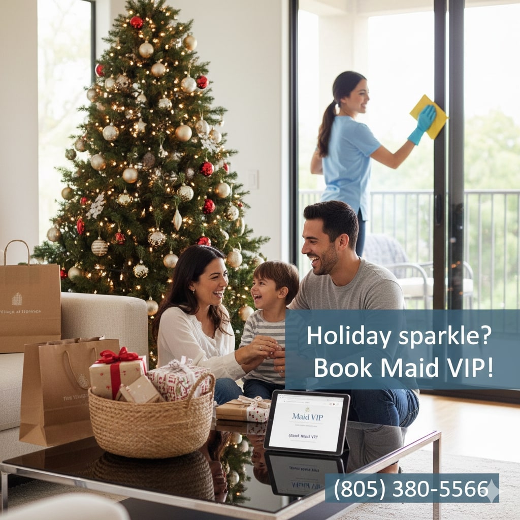 MaidVIP's tweet image. The holidays are 1 week away! 🎄 Don’t spend your final pre-Christmas weekend cleaning. 🧼

Let Maid VIP handle the mess in #WoodlandHills so you can focus on family and shopping. 🎁

Book now: 📞 (805) 380-5586 
📍 maps.app.goo.gl/LbBbuKSKzpHEmA…

#HouseCleaning #MaidVIP