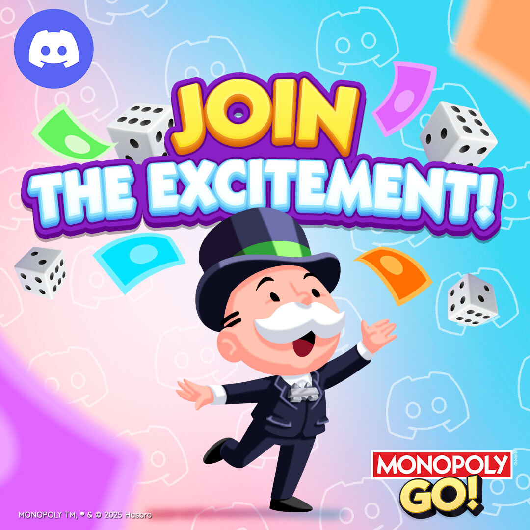 MonopolyGO's tweet photo. Discord is the ultimate hub for every Tycoon! 👾 Learn why you should join our official Discord server today: https://t.co/HUCX3z5LJF https://t.co/fmD9Jkx8LO