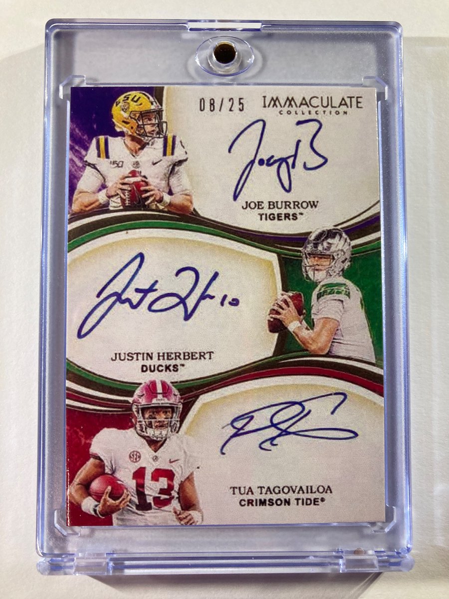 🎁Appreciation Day Giveaway🎁

Winner Announced Monday

🔥Joe Burrow/Justin Herbert/Tua Tagovailoa Immaculate Collection Triple Auto Facsimile

To enter
1. Follow
2. Retweet
3. Like