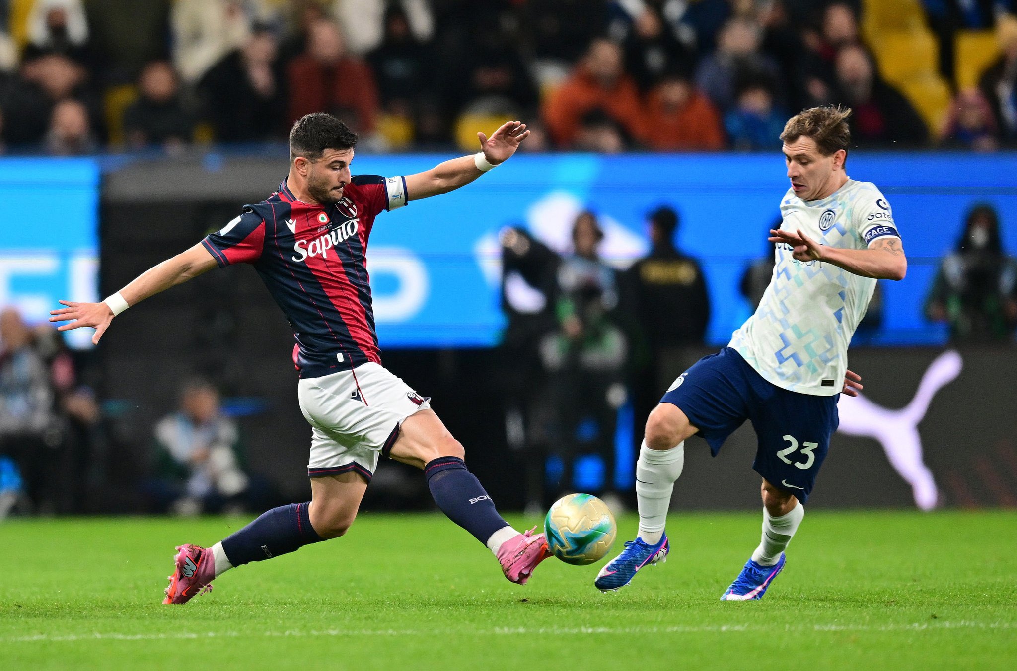 نهاية الشوط الثاني. بولونيا 1 1 إنتر ميلان. المباراة تتجه إلى الأشواط الإضافية #بولونيا_إنتر_ميلان 