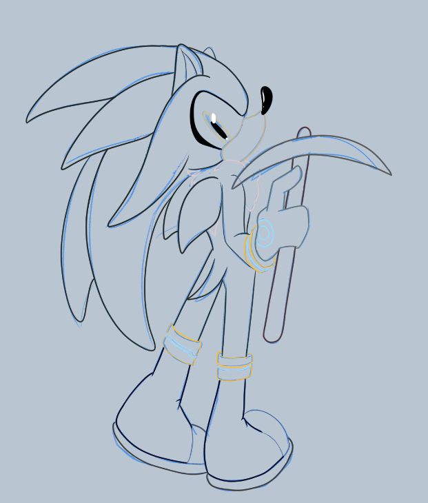 doodle for a mc server I'm about to be in :3 #SilverTheHedgehog  my goat