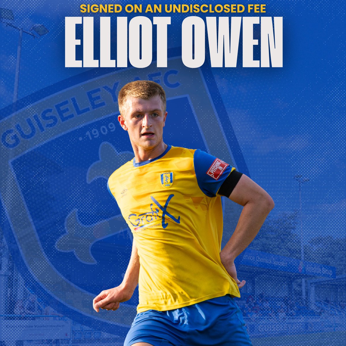 GuiseleyAFC's tweet image. ✍️ | "Elliot is a leader, a winner and someone who holds the highest standards for himself"

We are delighted to announce the signing of centre back Elliot Owen from Stocksbridge Park Steels for an undisclosed fee on an 18 month contract. 

Read more: guiseleyafc.co.uk/ian-richards-r…