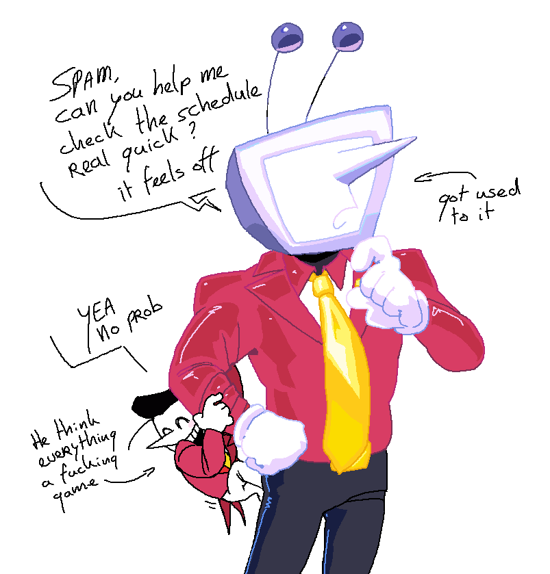 I have so much shit i want and NEED to draw and this is the first thing i make whatever man, 
something something Inconsiderate Asshole assumes everyone is willing to use him like monkey bars because one guy did almost a decade ago  
#DELTARUNE #spamton #Tenna