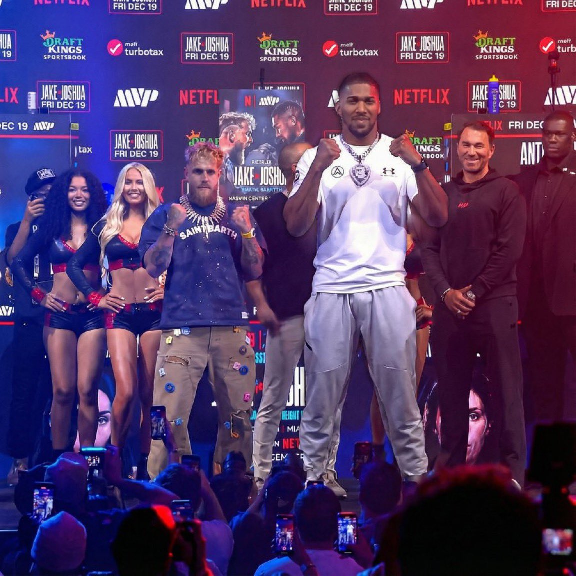The size difference between Jake Paul and Anthony Joshua 🤯