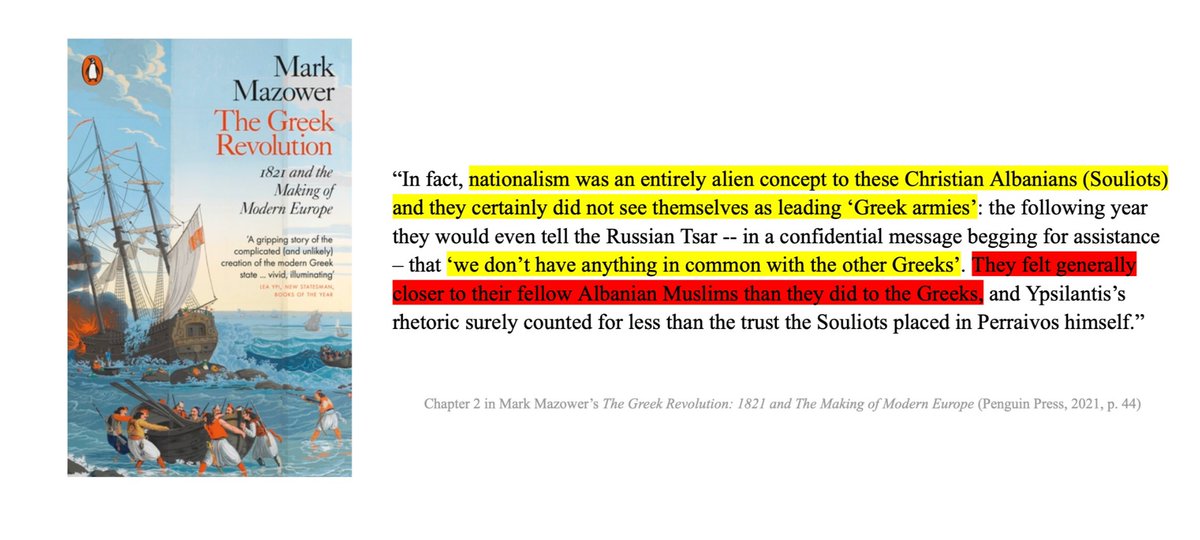 utilitaryan's tweet image. The Souliotes in a letter to the Russian tsar made it absolutely clear that they had ‘nothing in common with other Greeks’, and Mazower states they felt more kinship to Muslim Albanians than to Greeks of the same faith. You people are retarded &amp;amp; need to be sent back to Anatolia