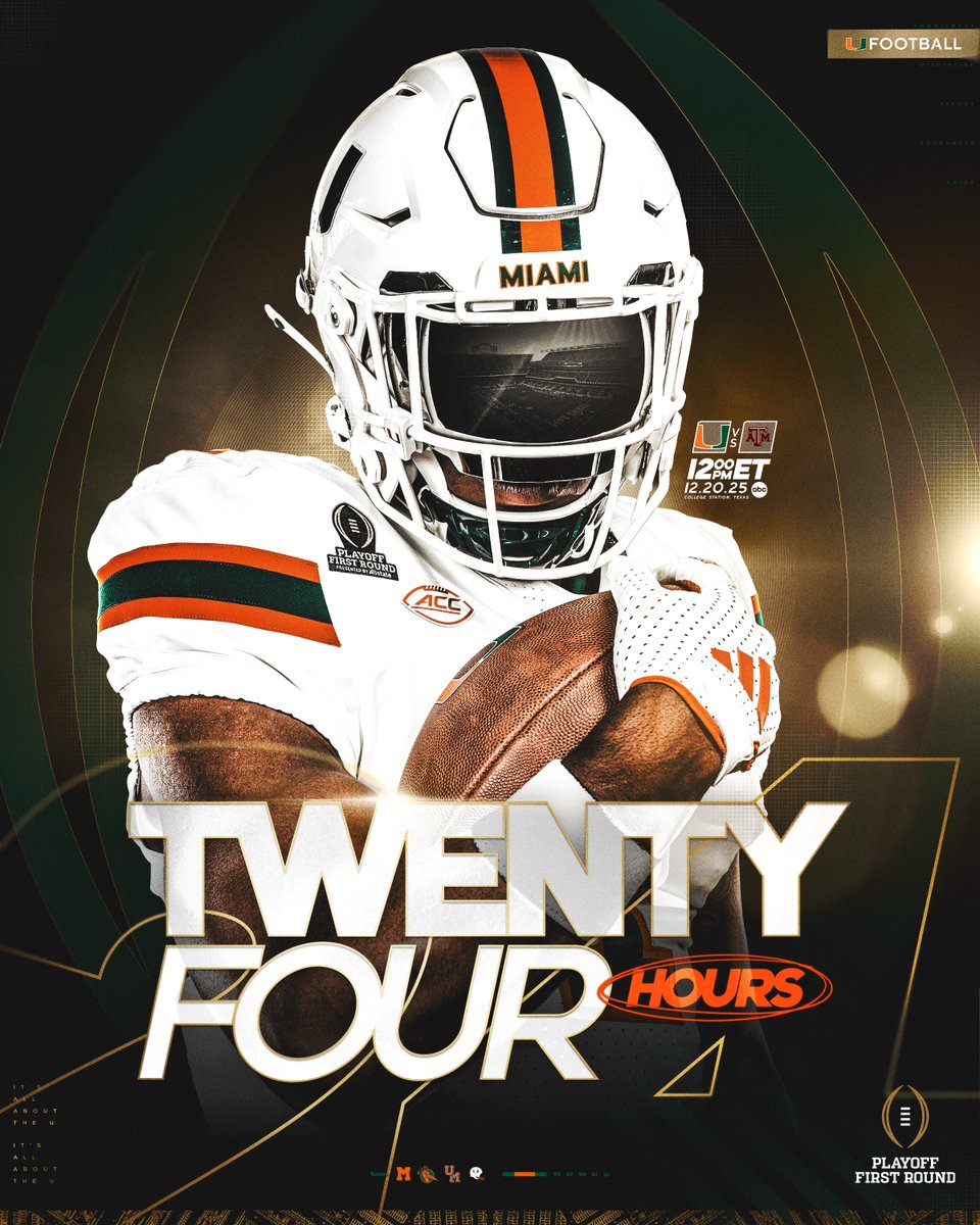 CanesFootball's tweet image. This time tomorrow ⏳

#GoCanes | @CFBPlayoff