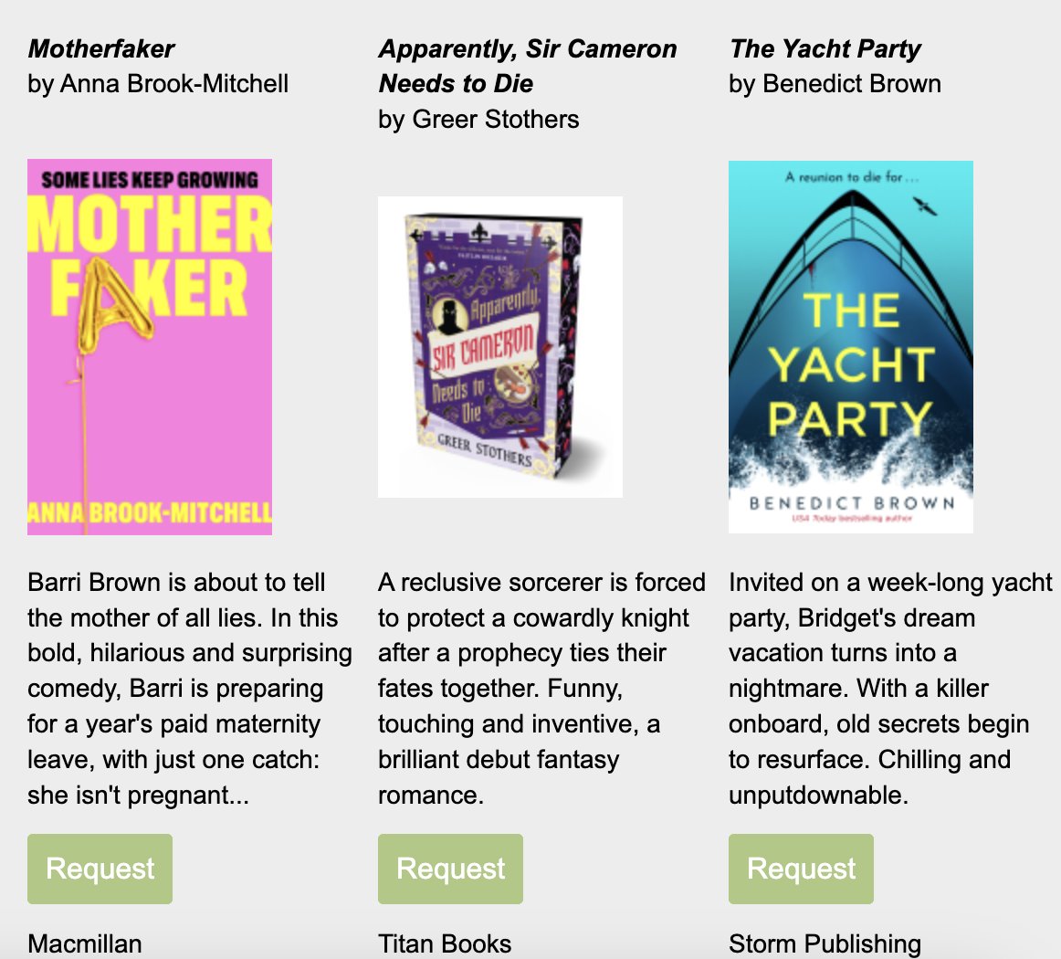 TitanBooks's tweet photo. We are thrilled to see that APPARENTLY, SIR CAMERON NEEDS TO DIE by @GreerStothers has been selected as  @NetGalley's Book of the Month for February 2026! 💜

You can request it here: https://t.co/tryaXyDZDZ https://t.co/KfMqzx9XiD