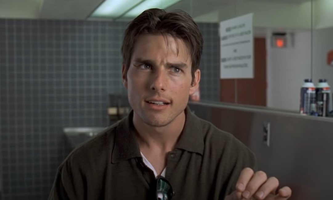 MovieEndorser's tweet image. Tom Cruise in JERRY MAGUIRE