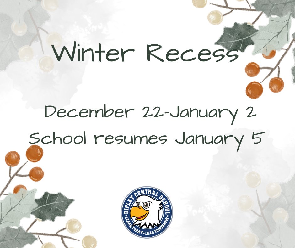 RipleyCSD's tweet photo. Have a happy holiday season! https://t.co/sOiCGSYCZu