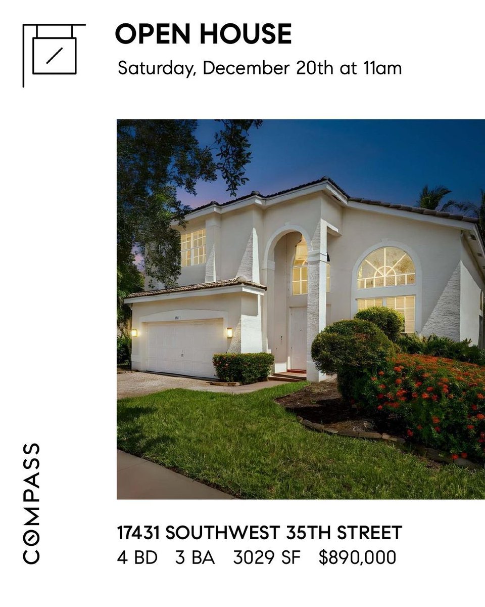Chelsea_Raye's tweet photo. Open House tomorrow 11-1PM inside SilverLakes, one of Miramar’s premier gated communities.This is a huge 4-bedroom, 3-bath waterfront home featuring over 3,000 sq ft of living space with soaring ceilings, abundant light, and a flexible layout. https://t.co/t1lKZKKj5K