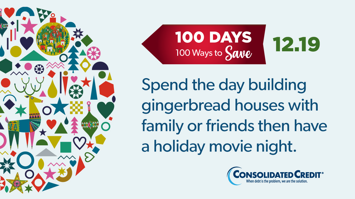 🎄#100Days100Ways Personal Finance Tip of the Day
🙌Tag people, like, share for chance to win $100
🎅Don't just survive, thrive this holiday! More tips in our Survival Guide: ow.ly/YpOh50WY8UC

💰#WINMONEY #HolidaySavings #ConsolidatedCredit #DebtSucks ☎️1-844-450-1789