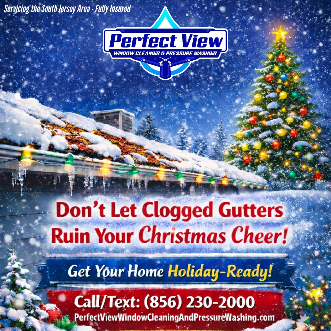 PerfectViewNJ's tweet image. Call/Text (856) 230-2000
…wWindowCleaningAndPressureWashing.com

#perfectview #guttercleaning #HolidayReady #SouthJerseyHomes #WinterPrep #ChristmasCheer #ProtectYourHome #ShineOn