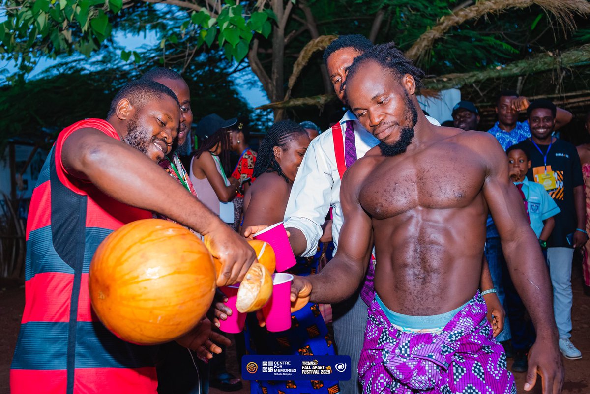 At the Things Fall Apart Festival 2025, the Ijele Renaissance Theatre reenacted this iconic scene, drawing audiences back to the singular feat through which Okonkwo first brought honour to his village.

#TFAAt67
#TFAFestival2025
#ThingsFallApartFestival