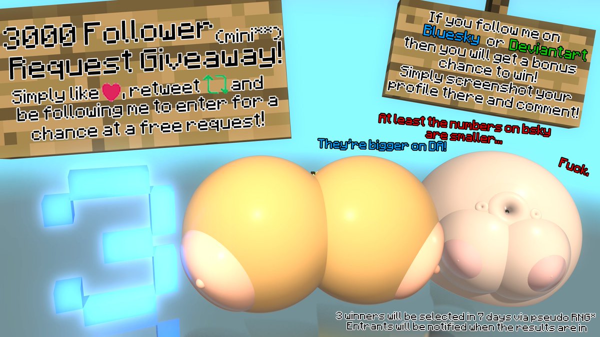 TittanksMCTits's tweet photo. Well we hit 3k, while I said I wouldn't do these here for this big number I think I'll do one last request giveaway here

Same rules as before, like and retweet to enter- this time if you follow me on another site send a pic in the replies and you'll get 2x the chance of winning! https://t.co/X7Ai2yHCCx