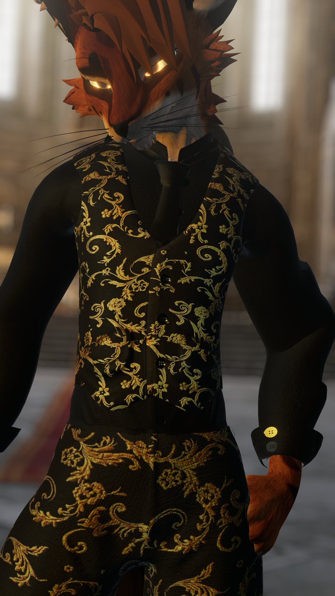 IsaiahTiger_'s tweet photo. Black and Gold 💛🖤

Like❤️&amp; RT🔁for more
#vrchat #vr #vrc #vrfurry #vrcfurry #furry #furrycommunity #furryfandom https://t.co/XfLu1LvpVJ