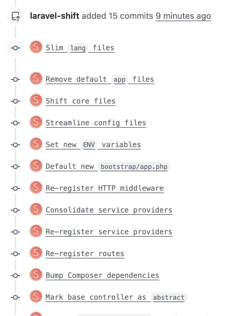 gonedark's tweet image. The Laravel 11 Shift still blows my mind. It automates so much to modernize your Laravel app.