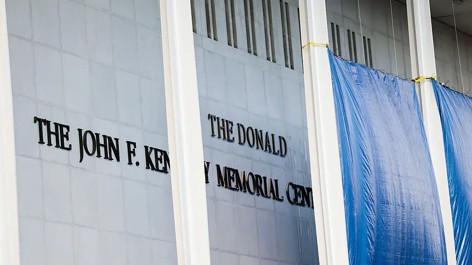 One day after Trump’s hand-picked Kennedy Center board voted to rename it, his name is already being installed.

What a disgrace!