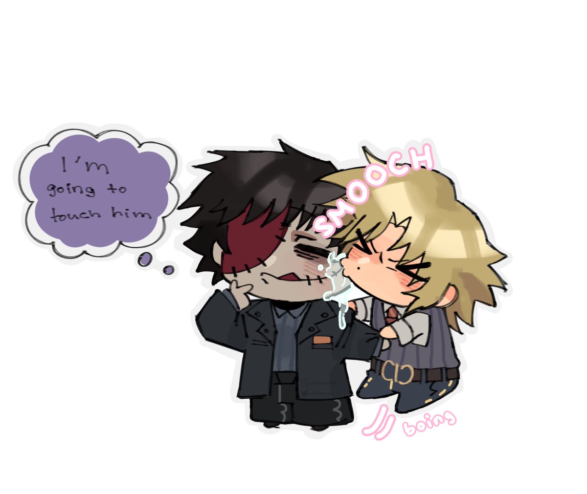 commisson for <a href="/ZYONGHOST/">ZYON!!!</a> ! + lil freebie of the little freaks 🫶🫶#yaoi