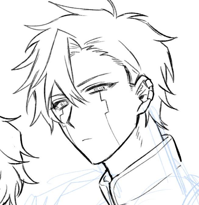 wip  ひさしぶりにかいたけど顔いいかも⌛