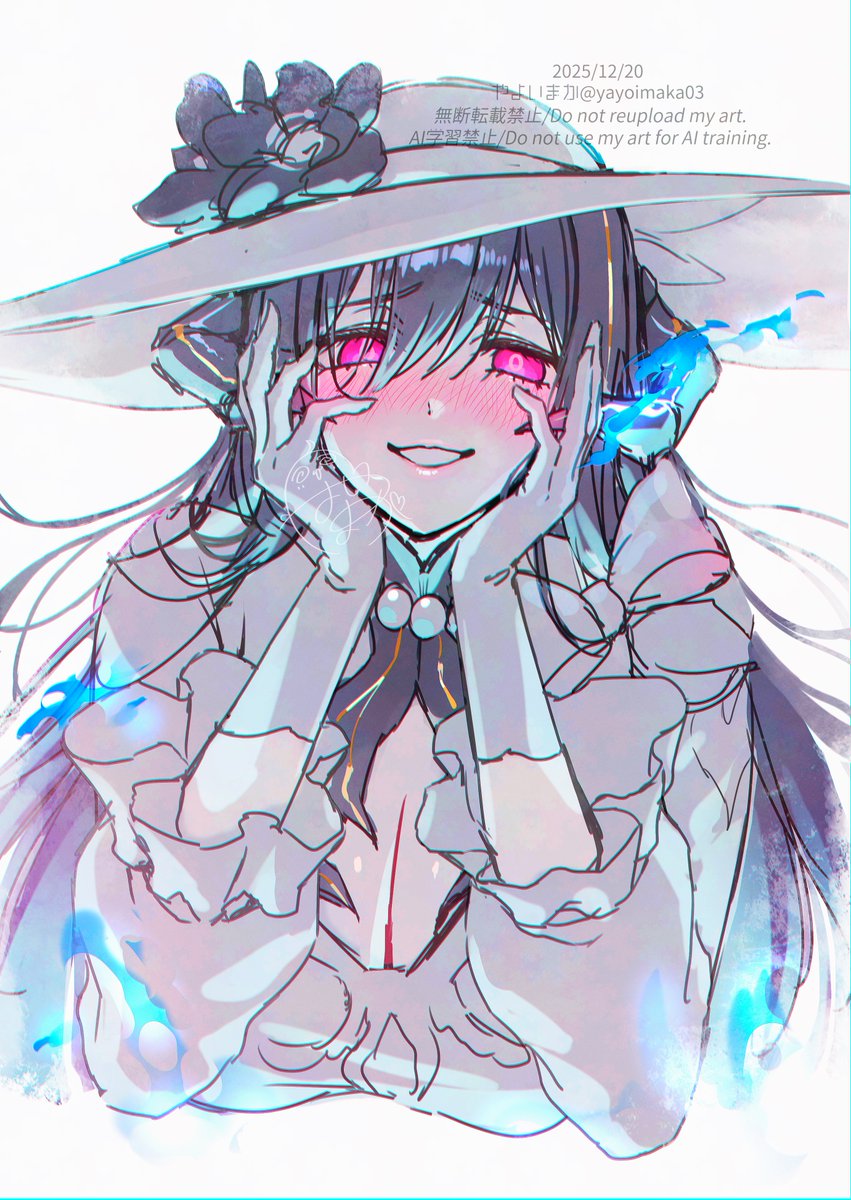 ダリアのデザインが好きすぎて衝動的に描いてしまいました…✍️ 